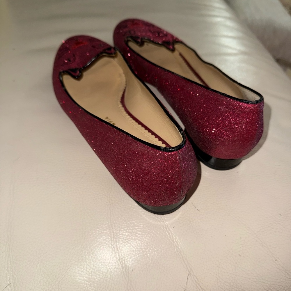 Charlotte Olympia Glittery Cat Flats - Picture 3 of 8